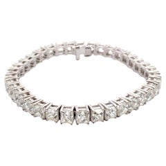 Platin-Tennisarmband mit französischem Diamantschliff