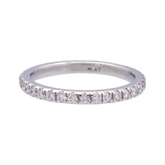 Platinum Full Circle .85ct Round Diamond Eternity Wedding Band Ring Size 4.75