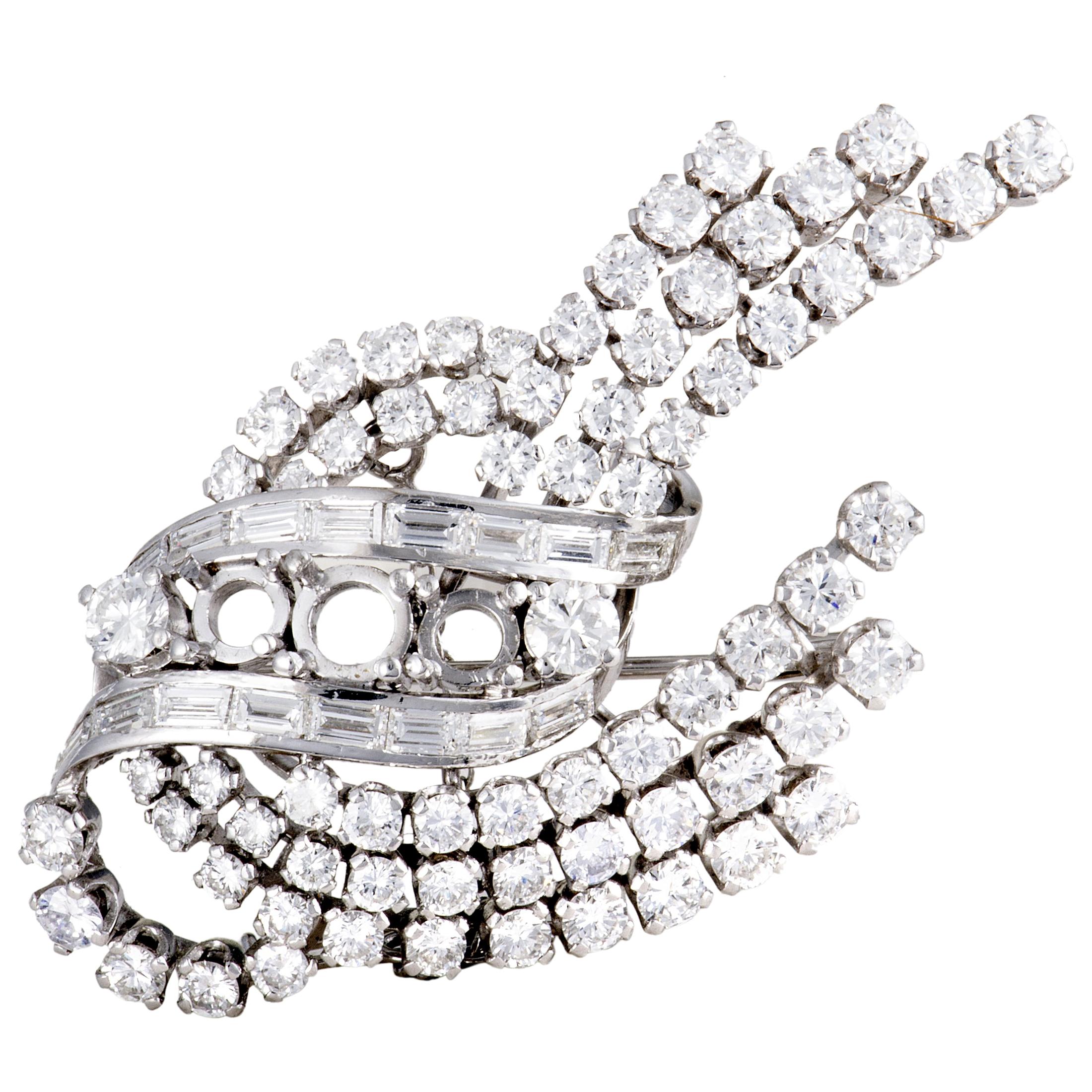 Antique Platinum Brooches 1,236 For Sale at 1stdibs