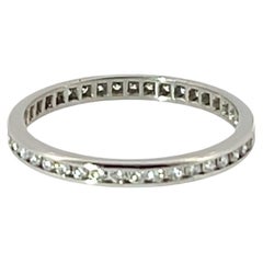 Platinum Full Eternity Diamond Ring, Set With 0.40ct Natural Diamonds