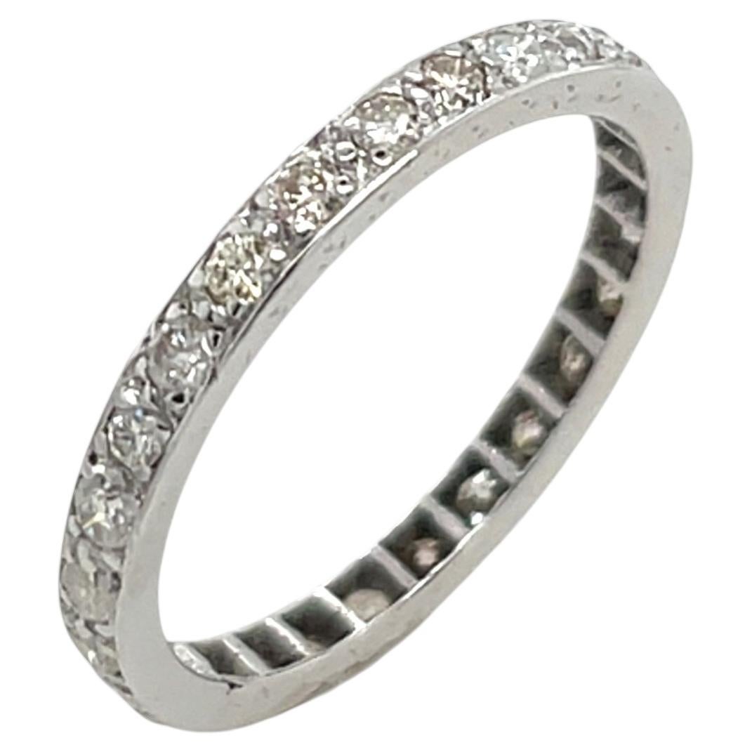 Platinum Full Eternity Diamond Ring, Set With 0.50ct Natural Diamonds
