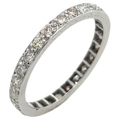 Platinum Full Eternity Diamond Ring, Set With 0.50ct Natural Diamonds