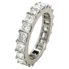 Platinum Full Eternity Diamond Ring, Set With 2.70ct Natural Round Diamonds