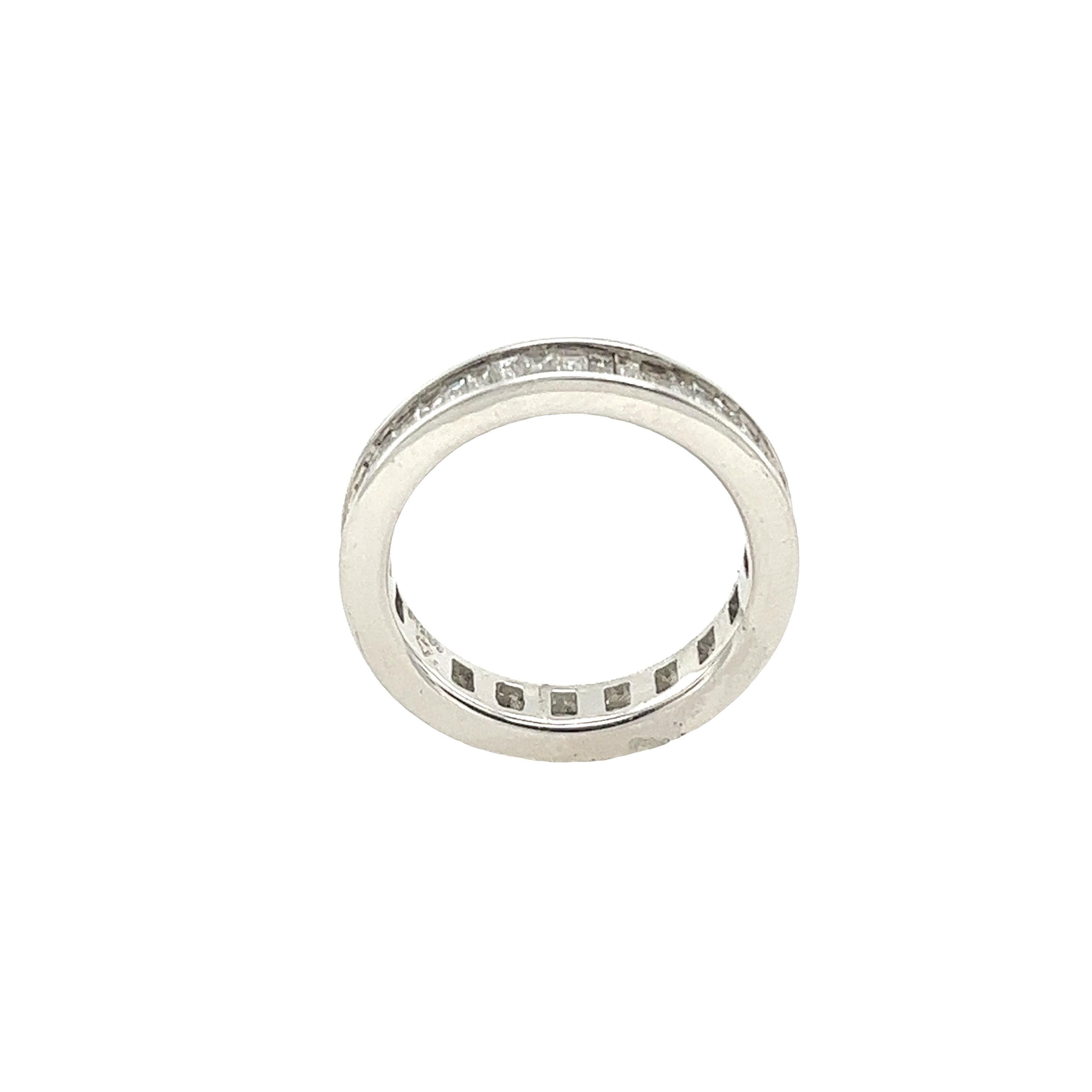 Platin Full Eternity Ring Diamant Baguette-Ring aus Platin mit 1,20 Karat im Zustand „Neu“ im Angebot in London, GB