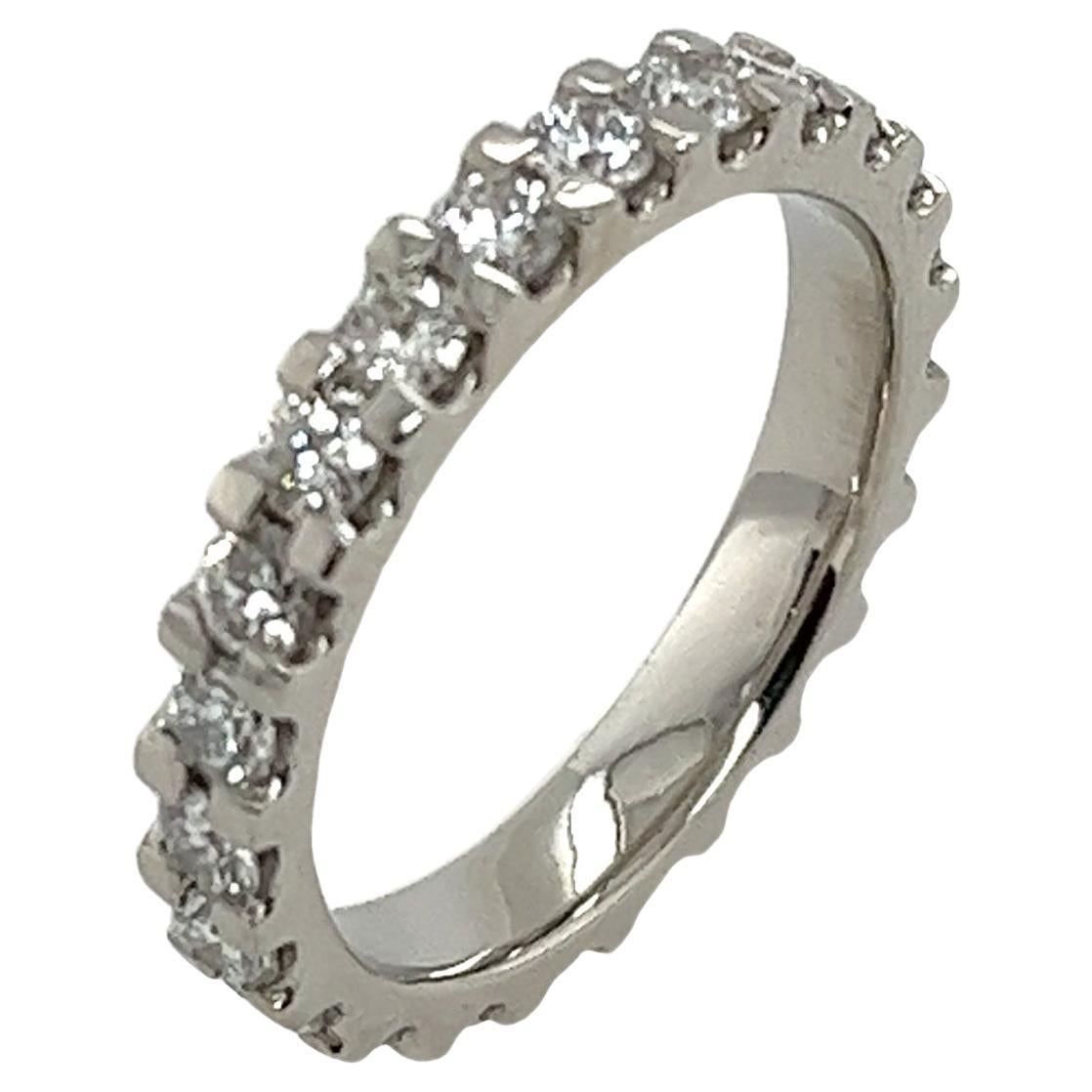 Platinum Full Eternity Ring/Wedding Ring Set With 1.30ct Diamonds For Sale