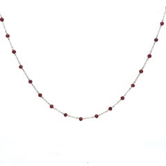 Platin-Granat als Meterware Kette