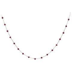 Platin-Granat als Meterware Kette