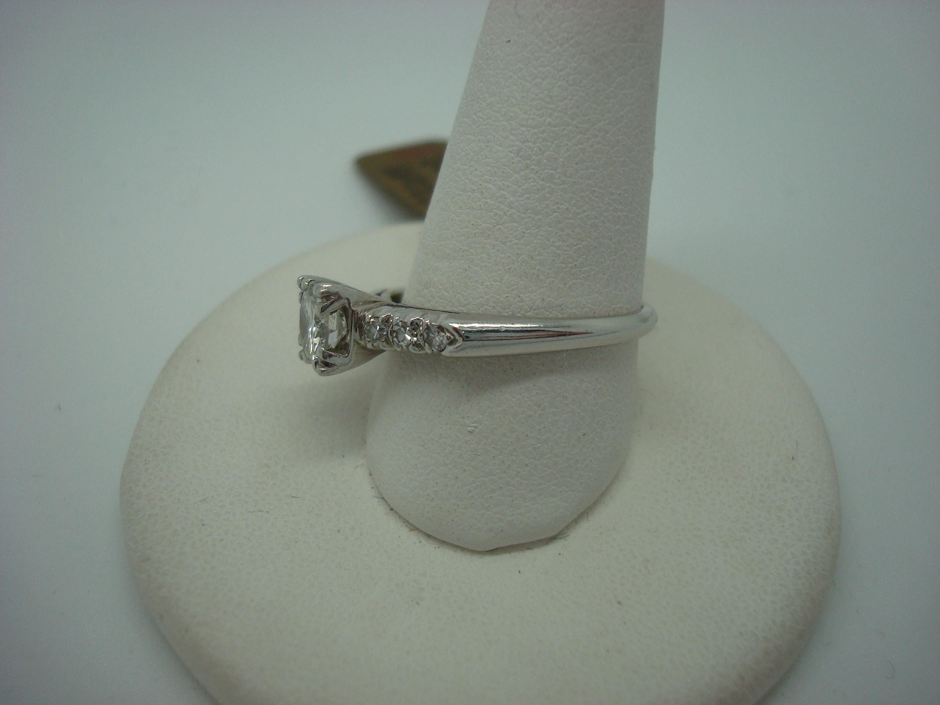 Platinum Genuine Natural Diamond Engagement Ring .66cts '#J750' For Sale 1