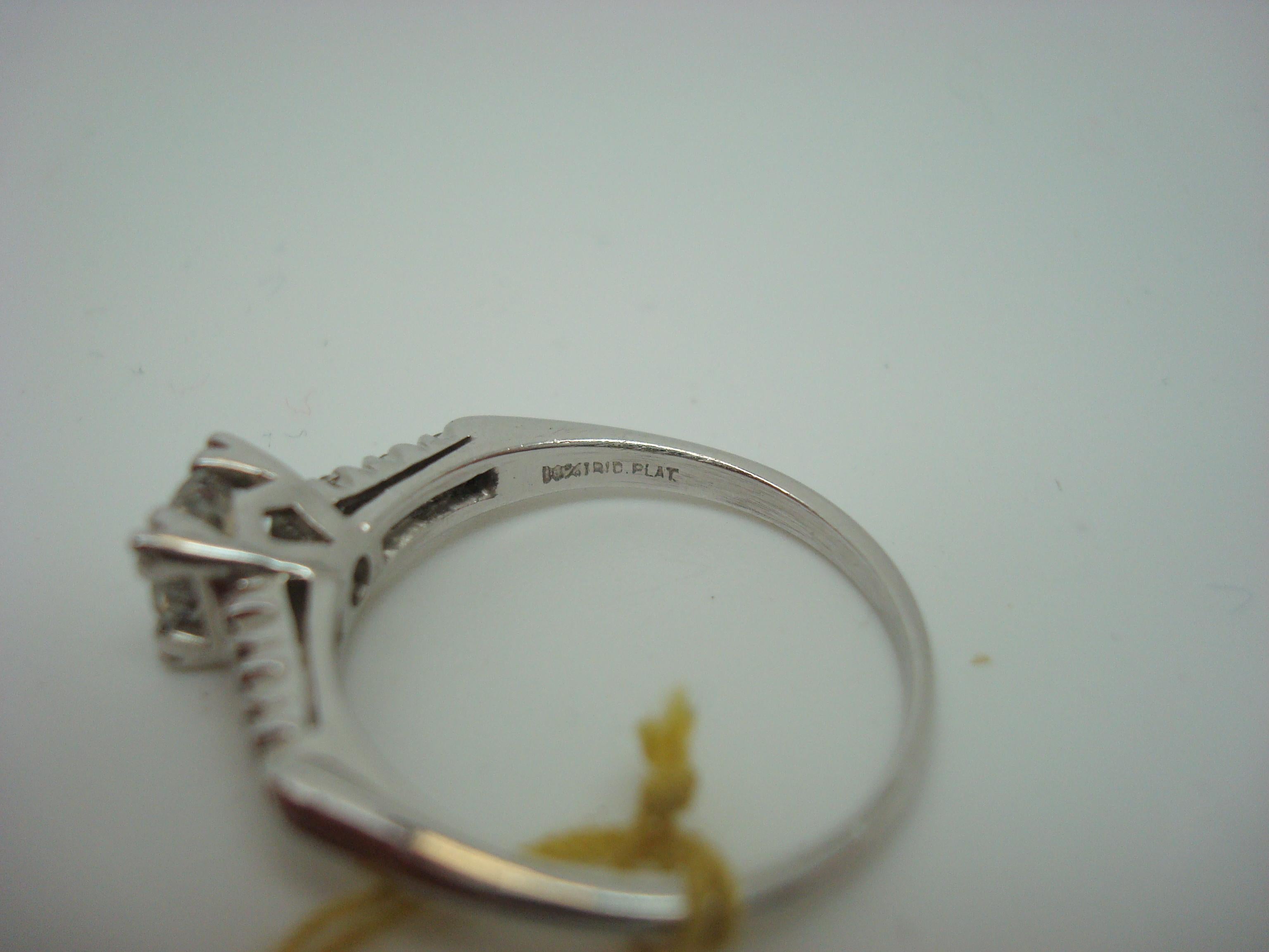 Platinum Genuine Natural Diamond Engagement Ring .66cts '#J750' For Sale 3