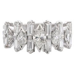 Platinum Geometric Diamond Ring