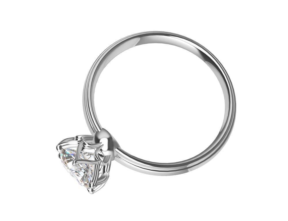 For Sale:  Platinum GIA 1 Carat Diamond Arabesque Engagement Ring 3