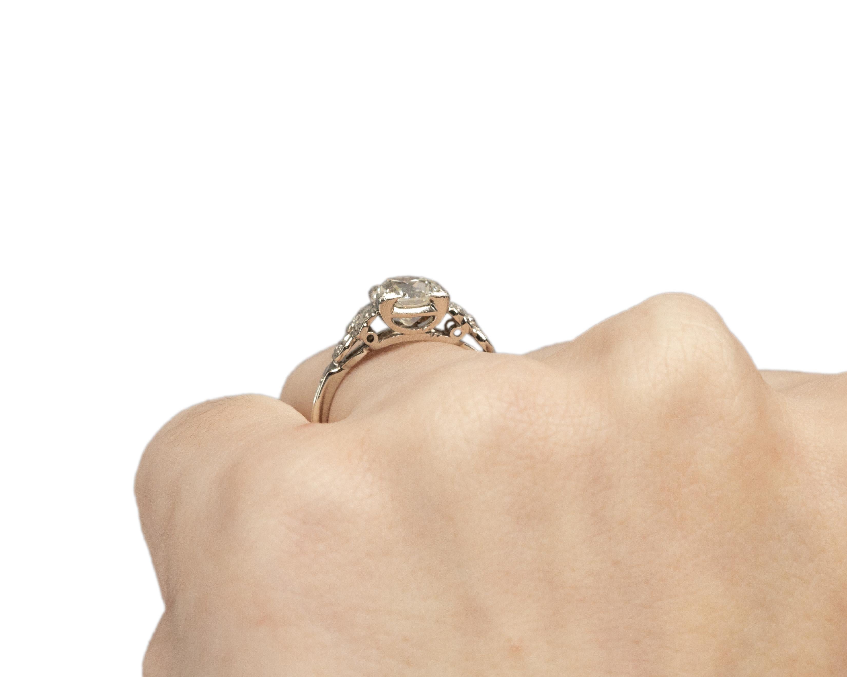 Women's Platinum GIA 1.30 Carat Diamond Brilliant Engagement Ring For Sale