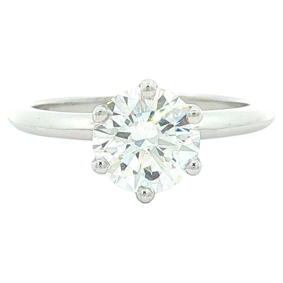 Platinum GIA 1.73ct F VVS1 Ideal Cut Diamond Classic Solitaire Engagement Ring