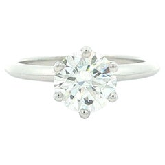 Platinum GIA 1.73ct F VVS1 Ideal Cut Diamond Classic Solitaire Engagement Ring