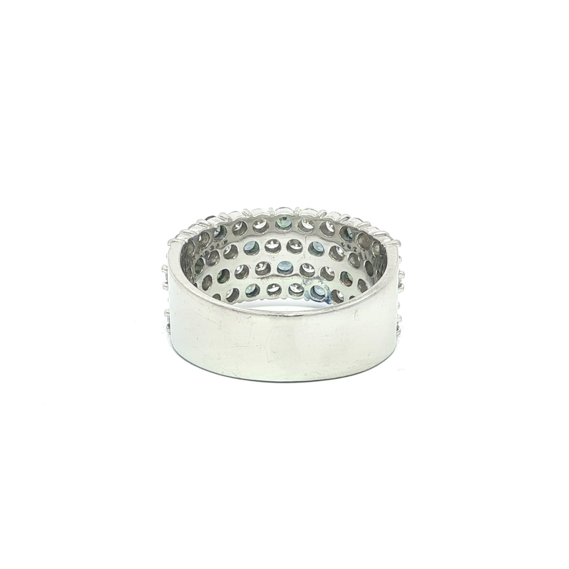 Platin GIA 1,98ctw Farbwechsel Brasilien Alexandrit & Diamant Wide Band Ring im Angebot 7