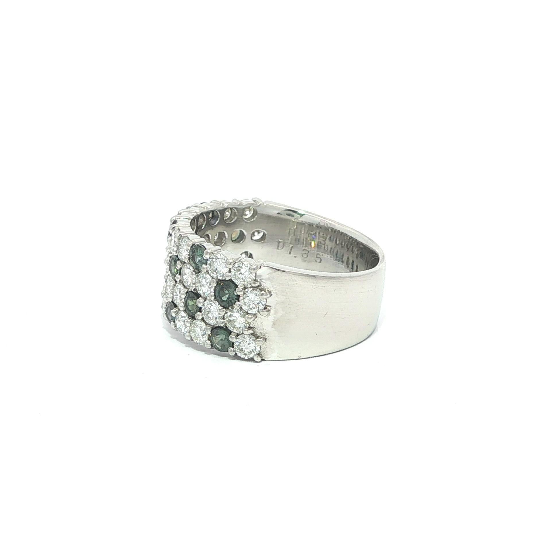 Platin GIA 1,98ctw Farbwechsel Brasilien Alexandrit & Diamant Wide Band Ring im Angebot 8