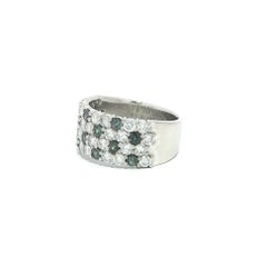 Platinum GIA 1.98ctw Color Change Brazil Alexandrite & Diamond Wide Band Ring