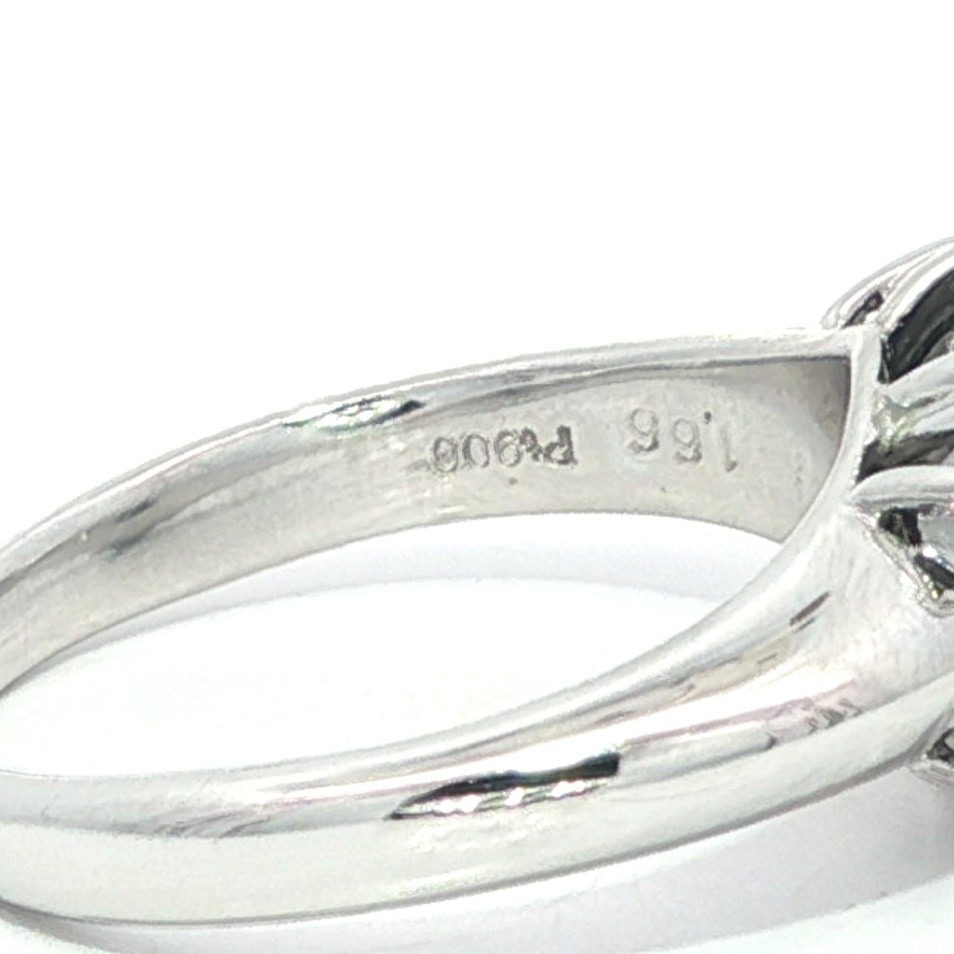 Bague en platine GIA 2.33ctw exceptionnelle Opale noire colorée Bague longue diamant baguette en vente 8