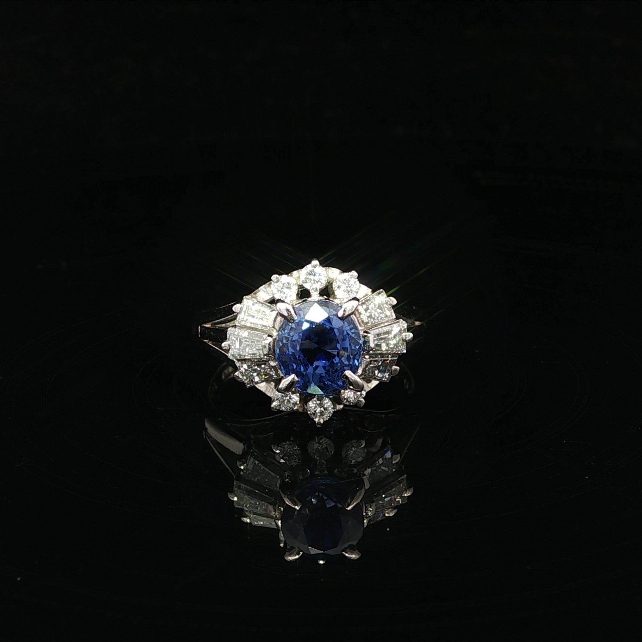 --Pietre: --
(1) Zaffiro naturale autentico - taglio ovale brillante - incastonato - brillante pulito - colore blu - Ceylon - senza calore - 1,67ct (esatto)
** Vedere i dettagli della certificazione qui sotto per informazioni complete
(12) Diamanti
