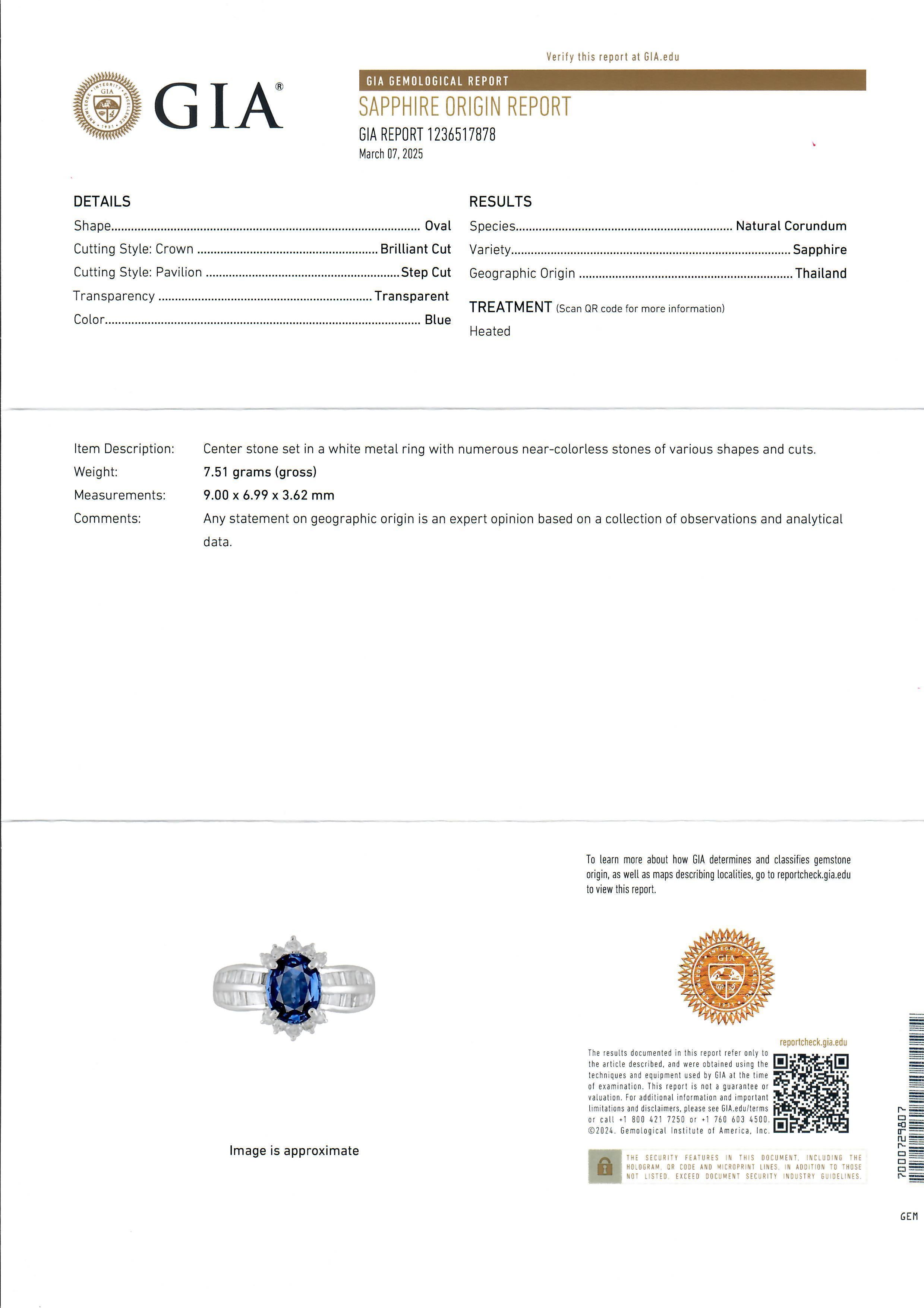 --Pietre: --
(1) Zaffiro naturale autentico - taglio ovale - incastonato - bel colore blu - 2,22ct (timbratura esatta)
** Vedere i dettagli della certificazione qui sotto per informazioni complete
Numerosi diamanti naturali autentici - Taglio a