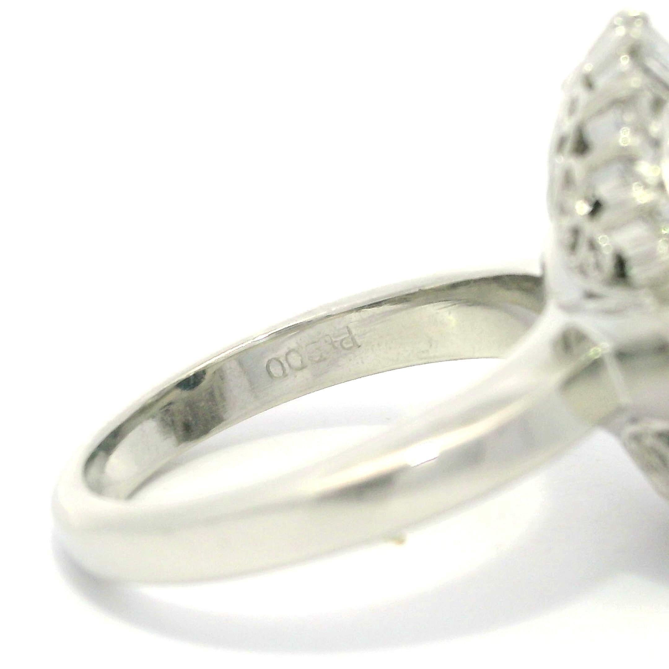 Anillo de platino GIA 6,94 ct Zafiro estrella de Birmania sin calor Diamante Bailarina Cóctel en venta 7