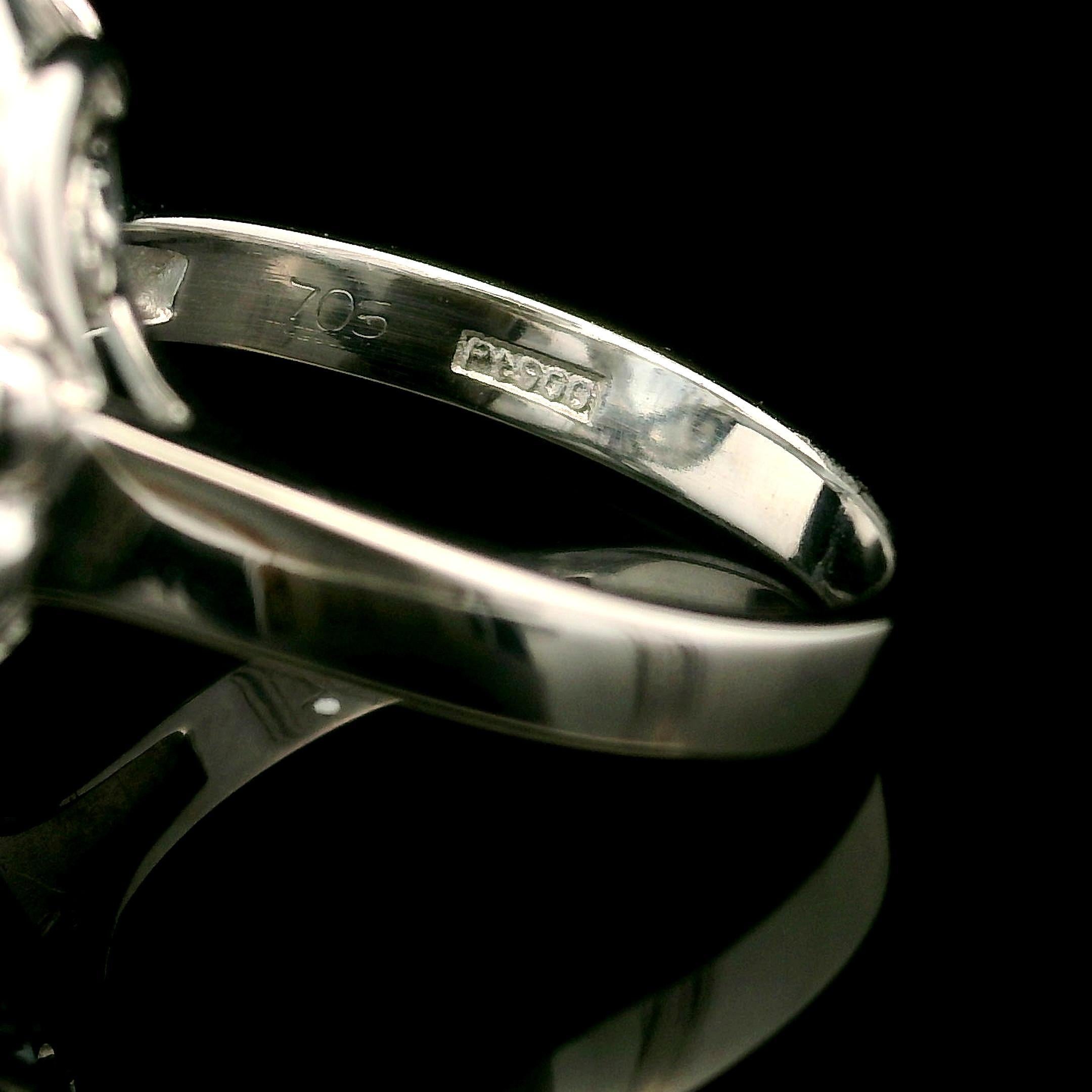 Taglio ovale Platino GIA 7,05ct Acquamarina taglio ovale solitario Anello con cesto floreale solitario in vendita