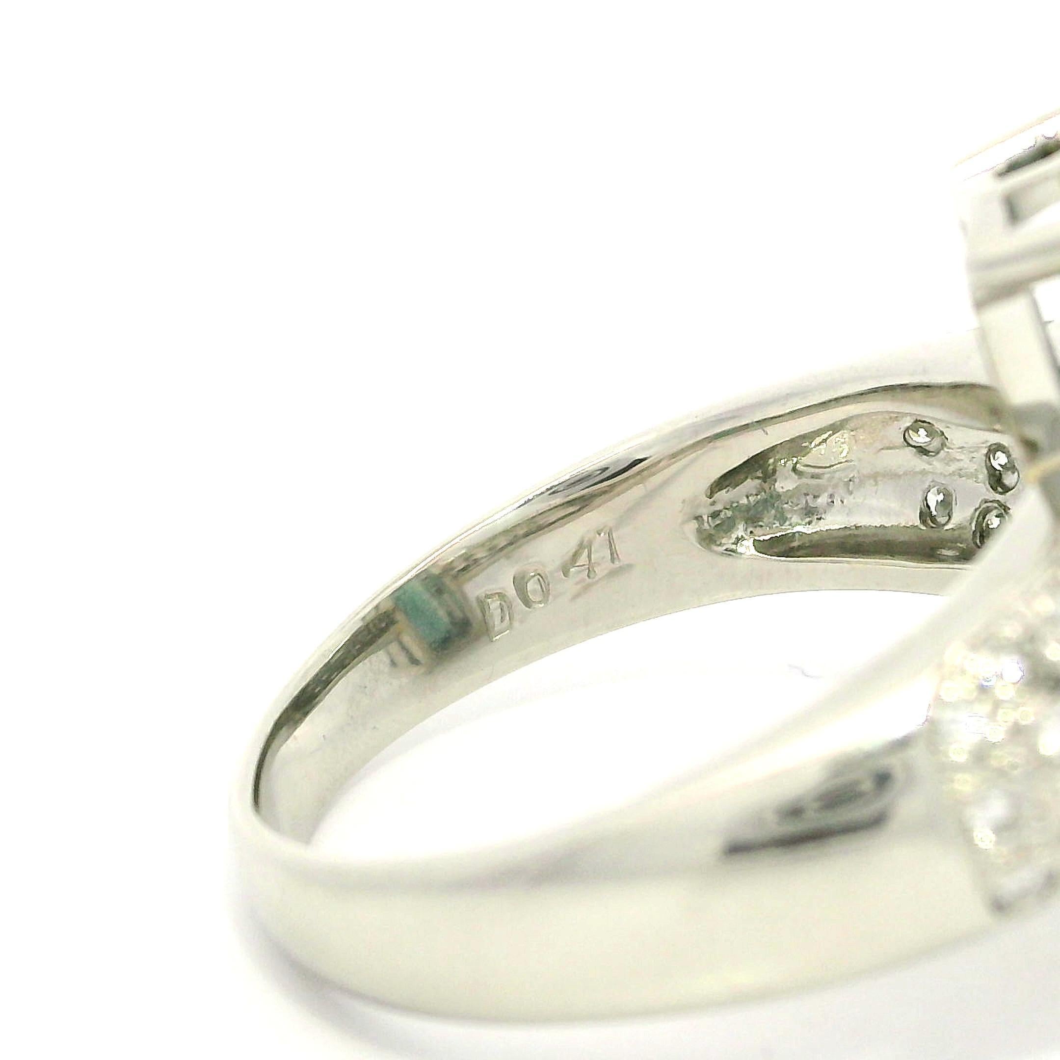 Platino GIA 7,87ctw Taglio Fantasia Tormalina Blu Verde Pave Diamante Lato Anello in vendita 4