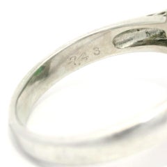 Platinum GIA 8.15ctw Cabochon A Natural Burma Jade w/ Diamond Cocktail Ring