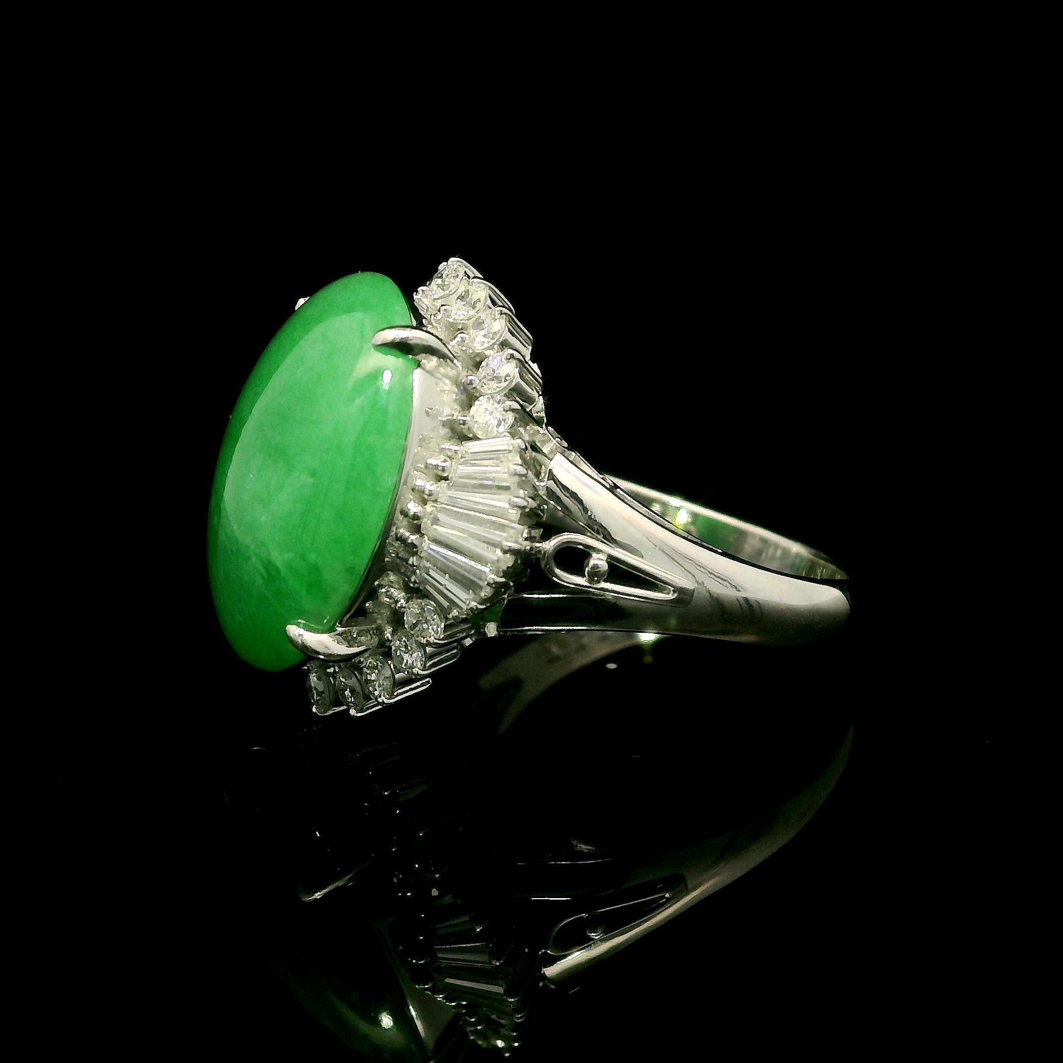 --Stein(e):--
(1) Natürliche echte Jade - 100% natürliche A-Jade - Oval Doppel Cabochon Schliff - Prong Set - sehr schöne grüne Farbe - 16,01 x 11,91 x 4,93 mm - 7,88ct (genau)
** Vollständige Informationen siehe unten unter 