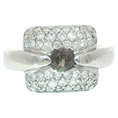 Anello in platino GIA Brasile con diamante quadrato da verde a viola con alessandrite