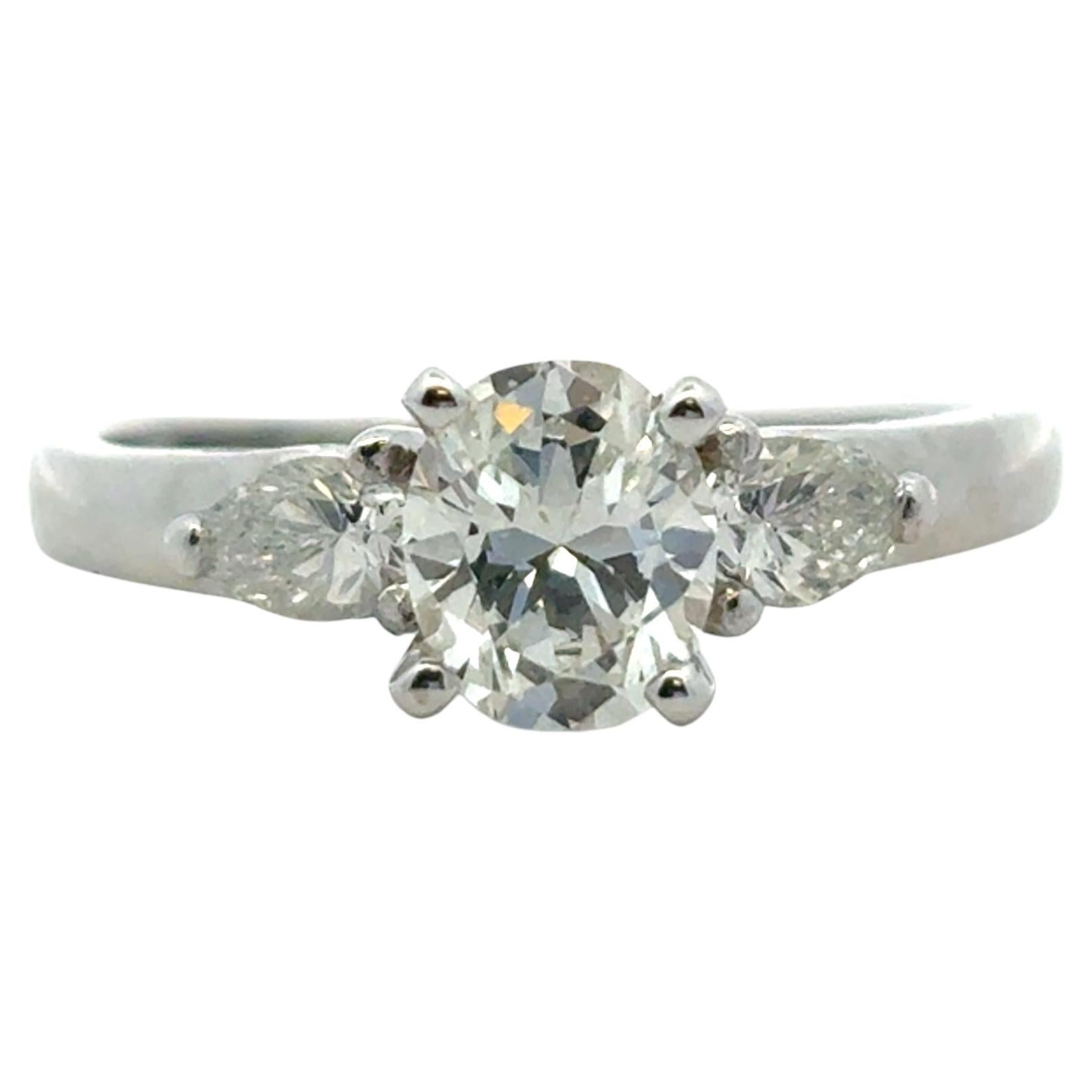 Platinum GIA Certified 0.80ct Oval Diamond Engagement Ring