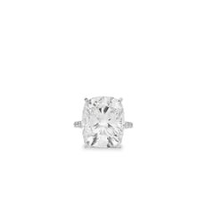 Platinum GIA Certified 11.54ctw Cushion Cut Engagement Ring