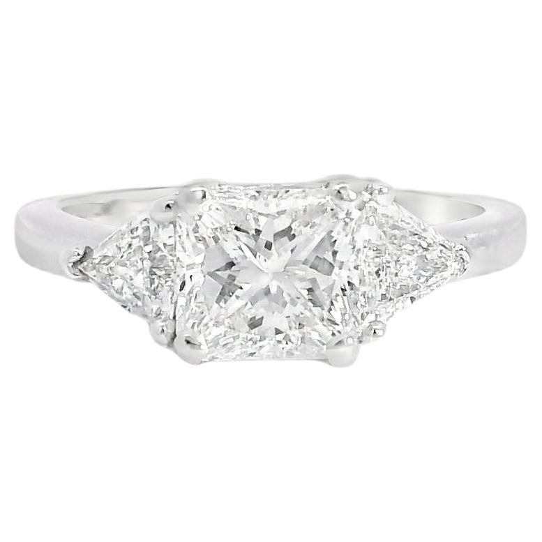 Platinum GIA Certified 1.54ct Radiant Diamond Engagement Ring