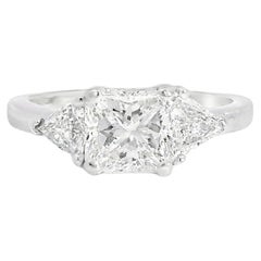Platinum GIA Certified 1.54ct Radiant Diamond Engagement Ring