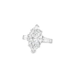 Anillo de Platino con Diamante Marquesa Brillante Certificado GIA de 8,02 ct