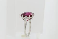Platinum GIA Certified 9.13 Carat Ruby and Diamond Ring