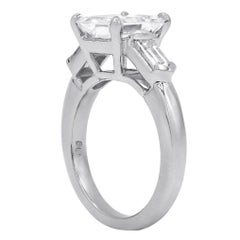 DIANA M. Platinum GIA Certified Asscher Cut 2.86 Carat G  VS2 Engagement Ring