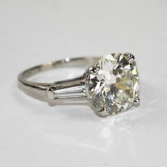 Anello di fidanzamento in platino con diamante certificato GIA da 5,63 carati