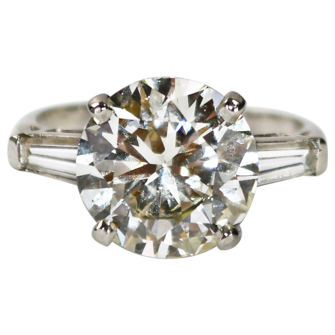 Platinum GIA Certified Diamond Engagement Ring 5.63ct