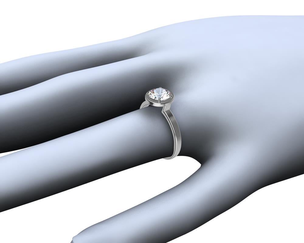 For Sale:  Platinum GIA Certified Diamond Engagement Ring  10