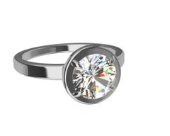 Platinum GIA Certified Diamond Engagement Ring