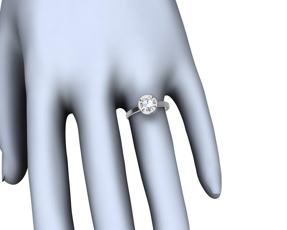 For Sale:  Platinum GIA Certified Diamond Engagement Ring  7