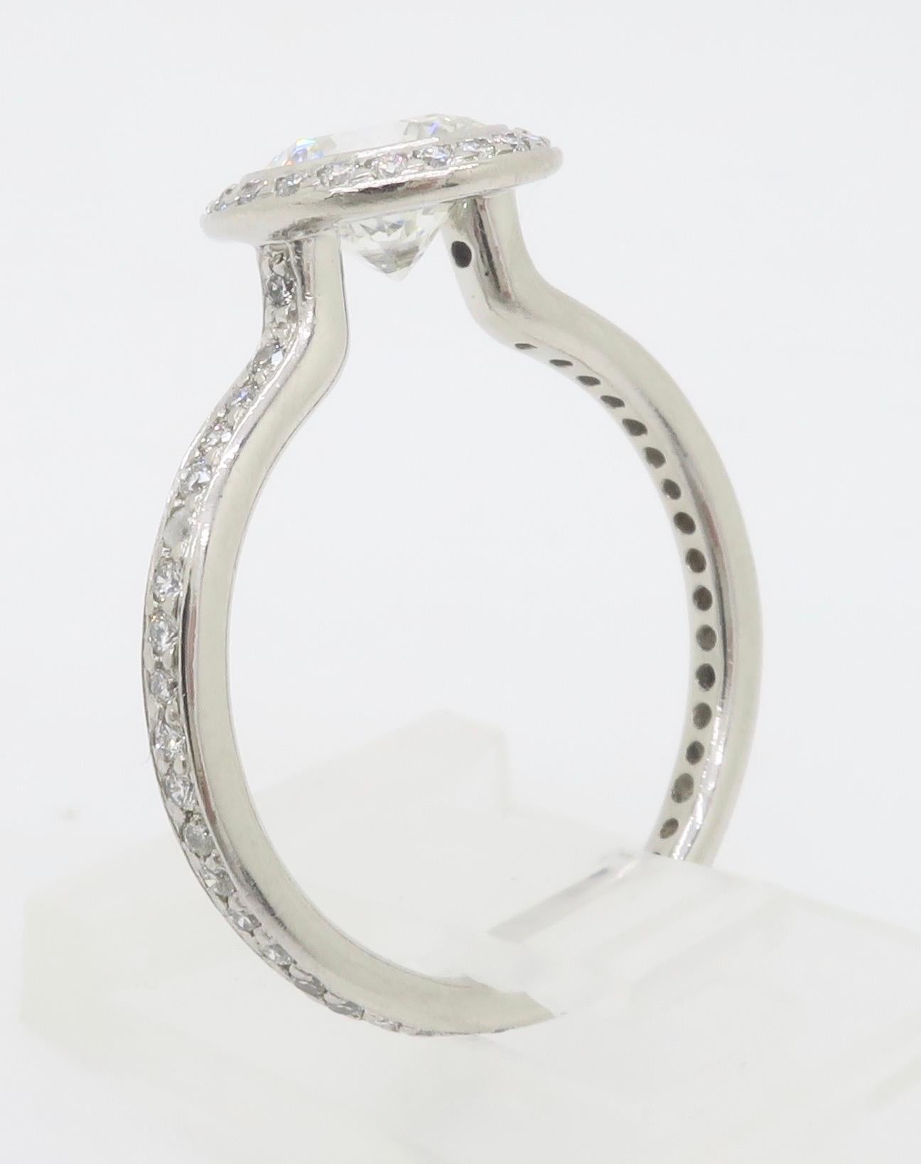 Platinum GIA Certified Diamond Halo Ring by Ritani 6
