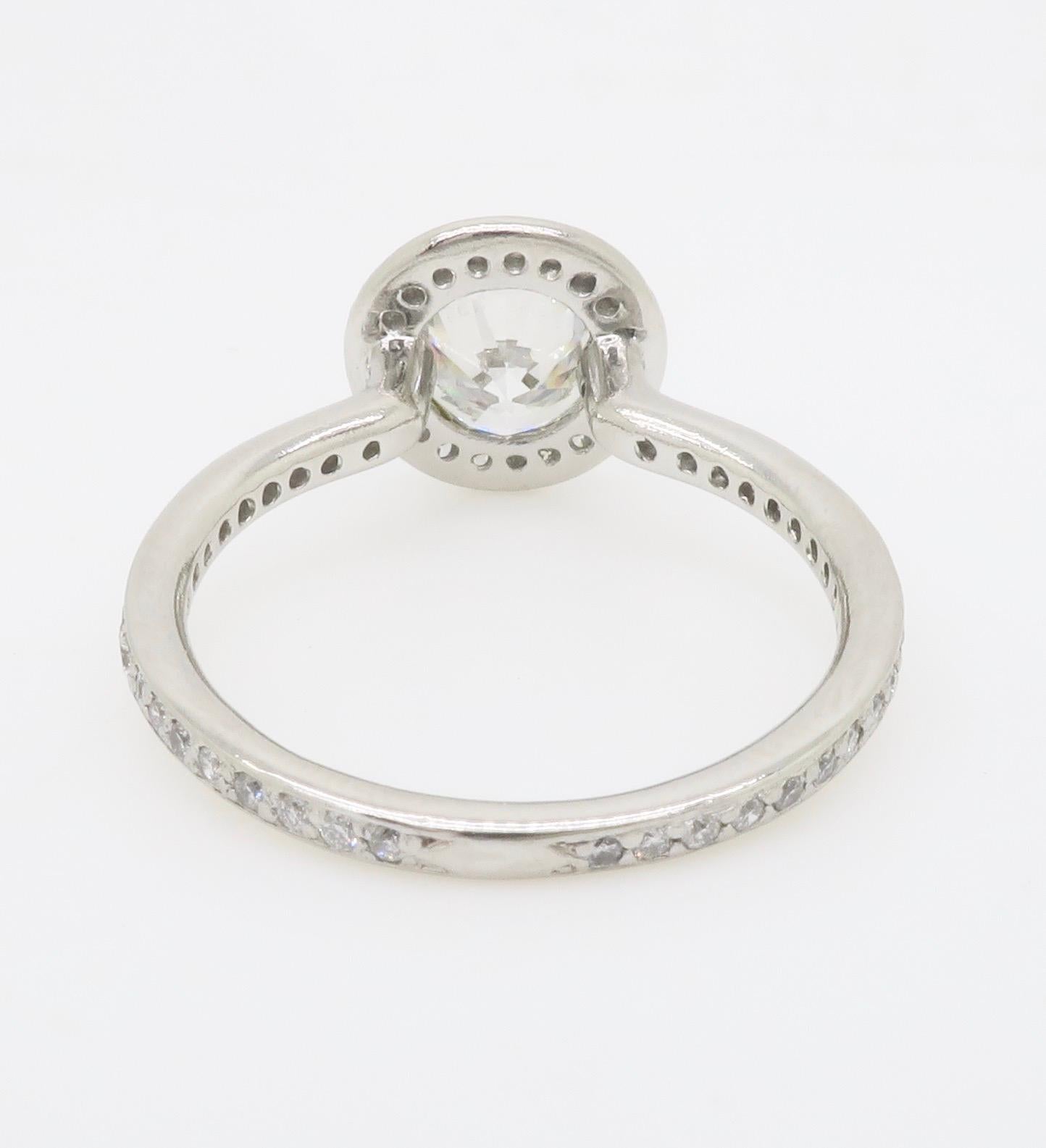 Platinum GIA Certified Diamond Halo Ring by Ritani 13