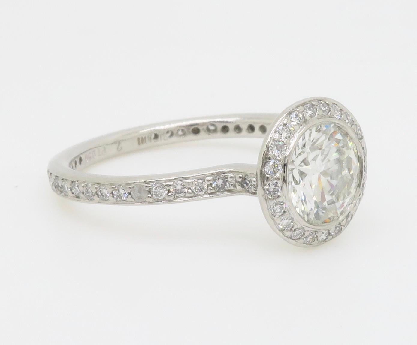 Platinum GIA Certified Diamond Halo Ring by Ritani 14