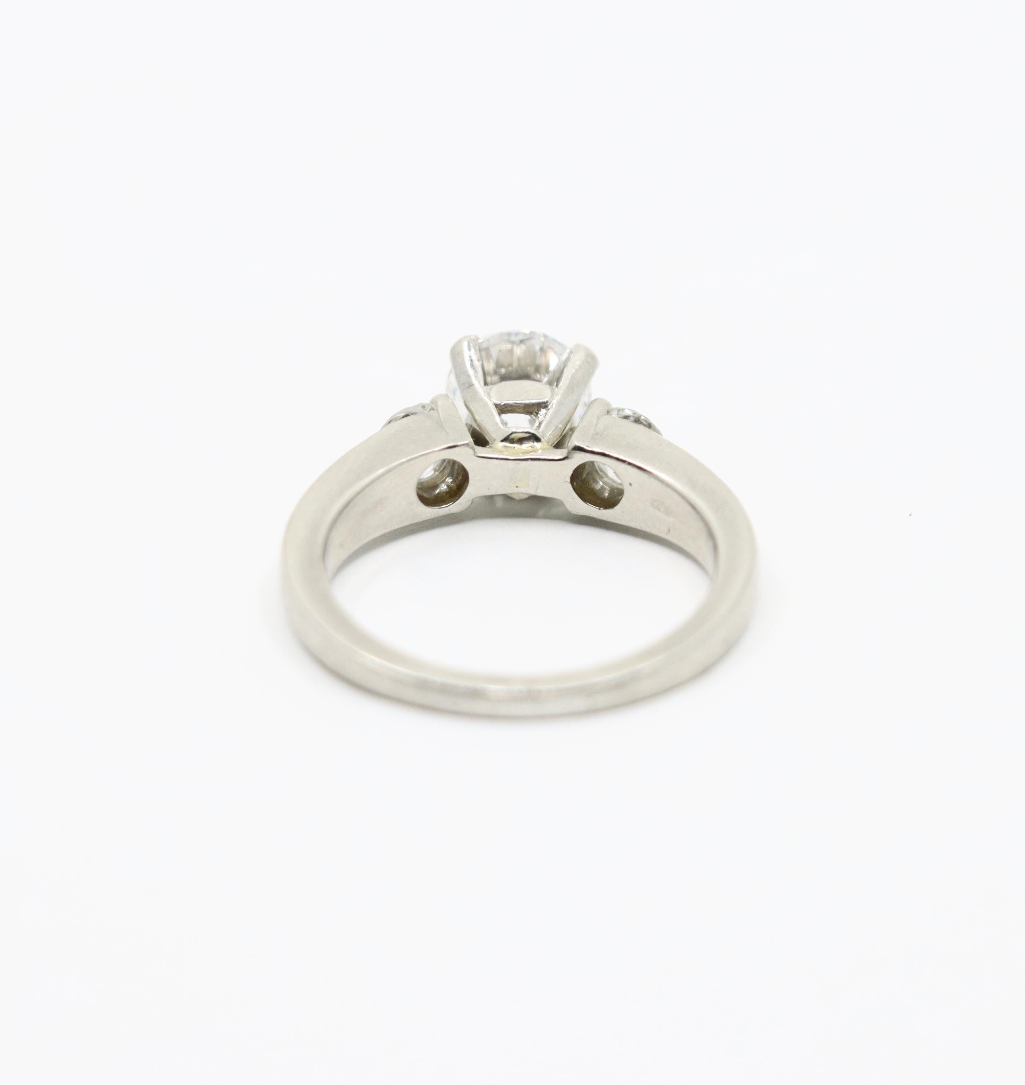 Platinum GIA Certified Diamond Ring For Sale 5