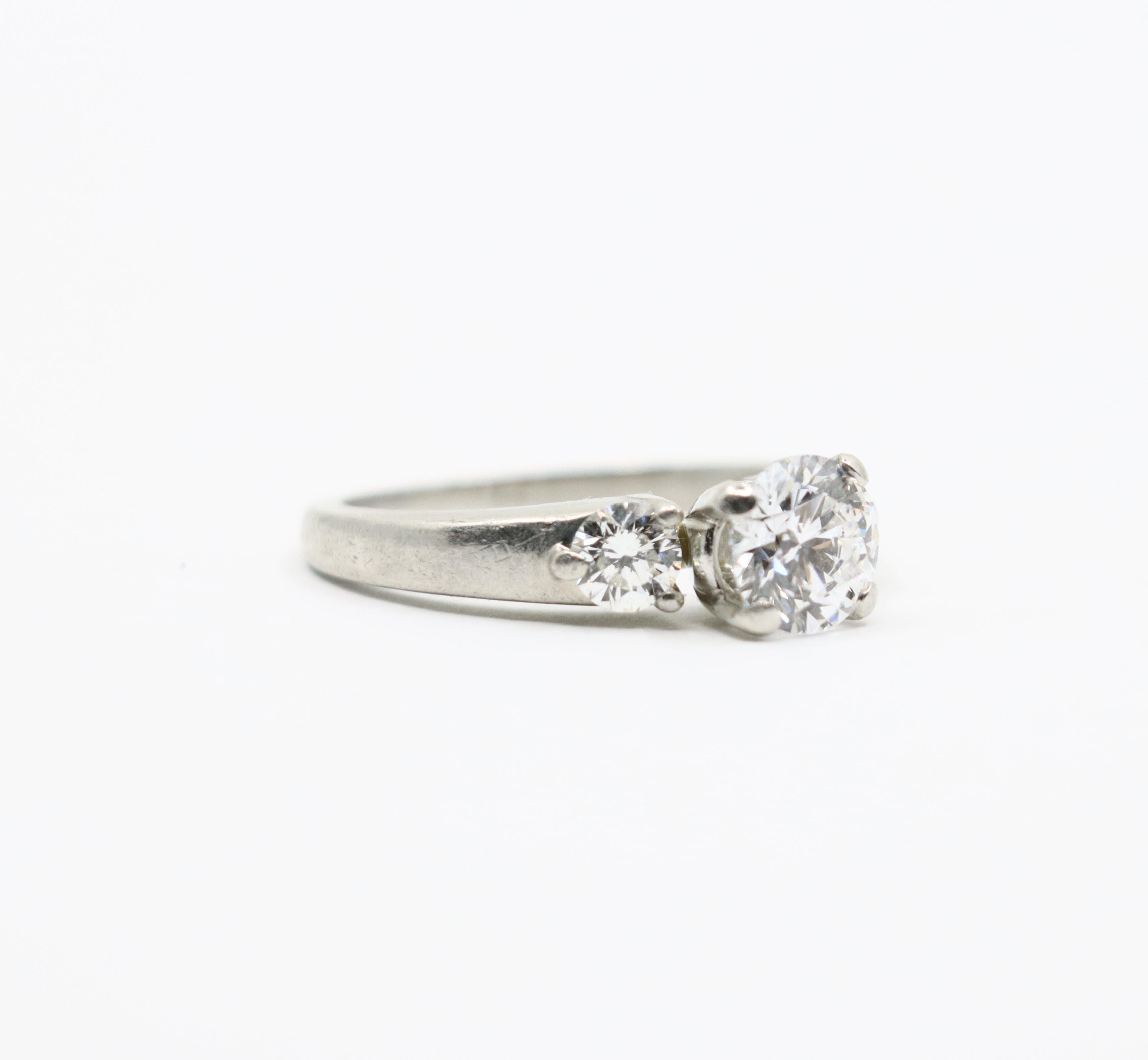 Platinum GIA Certified Diamond Ring For Sale 2