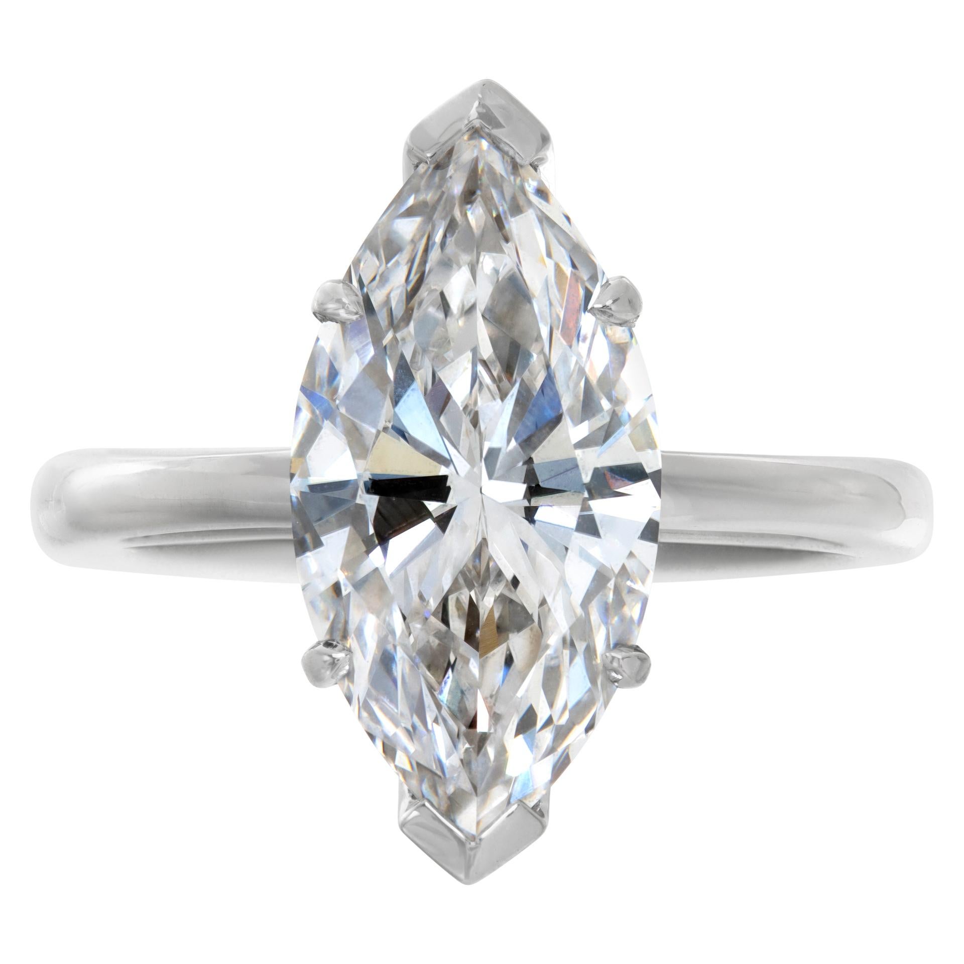 GIA certified Marquise Cut natural diamond 4.00 ct. G color, VVS1 clarity, Excellent polish. Solitaire Platinum setting. Size 7. **Bank wire only at this price**

This GIA certified ring is currently size 7 and some items can be sized up or down,