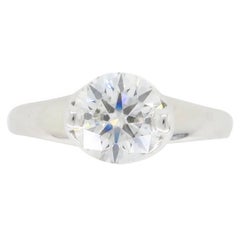 Platinum GIA Certified Solitaire Diamond Engagement Ring 