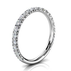 Platinum GIA French Pave Diamond Ring '1/2 Ct. Tw'